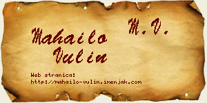 Mahailo Vulin vizit kartica